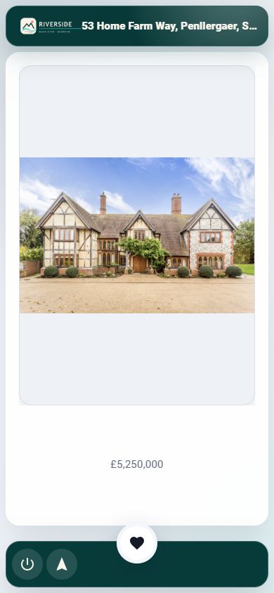 Genuine Screenz phone remote capture showing the same £5.25m Rezi property